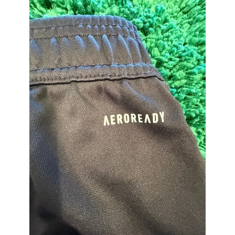 Adidas Track Pants Mens M Black Good Primegreen Tricolor Stripe Joggers